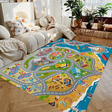 Load image into Gallery viewer, Car Play Mat for Boys and Girls Highway City Traffic-Themed Rugs for Kids Toy Cars Kids Rugs for Playroom Non-Slip Kids Play Rug