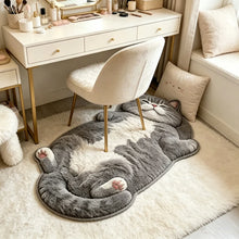 Load image into Gallery viewer, Adorable Fun Cat-Shaped Area Rug Stylish Unique Home Decor Carpet for Living Rooms Cartoon Bedrooms Bedsie Floor Mat Soft Plush