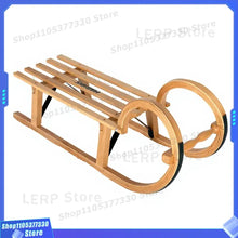 Load image into Gallery viewer, Foldable Solid Wood Adult Sled With Backrest For Snow Skiing Winter Outdoor Sports Equipment Durable Snow Tube Sleigh Adult