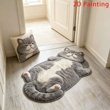 Load image into Gallery viewer, Adorable Fun Cat-Shaped Area Rug Stylish Unique Home Decor Carpet for Living Rooms Cartoon Bedrooms Bedsie Floor Mat Soft Plush