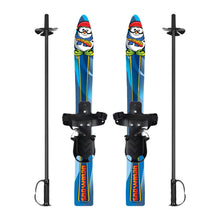 Load image into Gallery viewer, Skiblades with Ski Poles Set Ski Shoes Snowboard for Kids Girl Boy Winter Equipment Sporting Goods Winter Sports Snow Ice Skiing