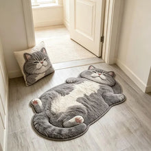 Load image into Gallery viewer, Adorable Fun Cat-Shaped Area Rug Stylish Unique Home Decor Carpet for Living Rooms Cartoon Bedrooms Bedsie Floor Mat Soft Plush