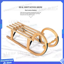 Load image into Gallery viewer, Foldable Solid Wood Adult Sled With Backrest For Snow Skiing Winter Outdoor Sports Equipment Durable Snow Tube Sleigh Adult