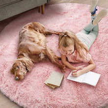 Load image into Gallery viewer, Super Soft Plush Round Rug Mat Fluffy White Carpets For Living Room Home Decor Bedroom Kid Room Decoration Salon Thick Pile Rug