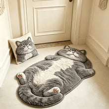 Load image into Gallery viewer, Adorable Fun Cat-Shaped Area Rug Stylish Unique Home Decor Carpet for Living Rooms Cartoon Bedrooms Bedsie Floor Mat Soft Plush