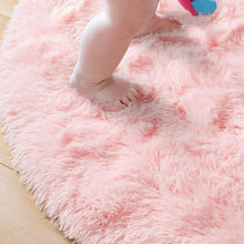 Load image into Gallery viewer, Super Soft Plush Round Rug Mat Fluffy White Carpets For Living Room Home Decor Bedroom Kid Room Decoration Salon Thick Pile Rug