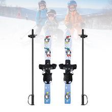 Load image into Gallery viewer, Skiblades with Ski Poles Set Ski Shoes Snowboard for Kids Girl Boy Winter Equipment Sporting Goods Winter Sports Snow Ice Skiing