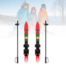 Load image into Gallery viewer, Skiblades with Ski Poles Set Ski Shoes Snowboard for Kids Girl Boy Winter Equipment Sporting Goods Winter Sports Snow Ice Skiing