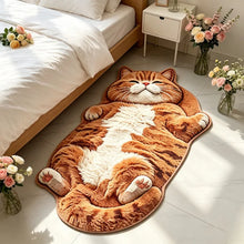 Load image into Gallery viewer, Cute Cartoon Cat-shaped Rug Soft Plush Bedroom Bedside Floor Mat Irregular Living Room Carpet Home Decoration Entrance Door Mat
