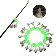 Load image into Gallery viewer, 10 Pcs Fishing Bite Alarms Fishing Rod Bells Rod Clamp Tip Clip Bells Ring Green ABS Fishing Accessory New Hot Fishing Tool - Ole Misc.