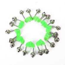 Load image into Gallery viewer, 10 Pcs Fishing Bite Alarms Fishing Rod Bells Rod Clamp Tip Clip Bells Ring Green ABS Fishing Accessory New Hot Fishing Tool - Ole Misc.