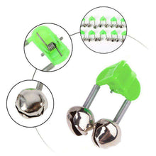 Load image into Gallery viewer, 10 Pcs Fishing Bite Alarms Fishing Rod Bells Rod Clamp Tip Clip Bells Ring Green ABS Fishing Accessory New Hot Fishing Tool - Ole Misc.
