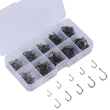 Load image into Gallery viewer, 100 Pcs/ Carbon Steel Fishing Hook Fishhooks Durable Fishing Hooks with Hole Carp Fishing Tackle Box New - Ole Misc.