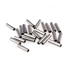Load image into Gallery viewer, 100pcs Black Round Copper Fishing Tube Fishing Wire Pipe Crimp Sleeves Connector Fishing Line Accessories Tool - Ole Misc.