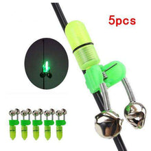 Load image into Gallery viewer, 2019 Hot sale 5PCS LED Night Fishing Rod Bite Bait Alarm Light Twin Bells Clip Alerter Sea Fishing practical tools - Ole Misc.