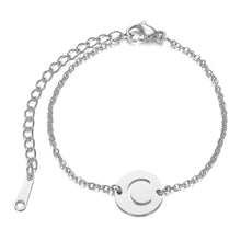 Load image into Gallery viewer, 2019 Stainless Steel A Z 26 English Letter Bracelet Gold Silver Tone Adjustable Name Chain Link Bangle Pulseras Mujer Jewelry - Ole Misc.