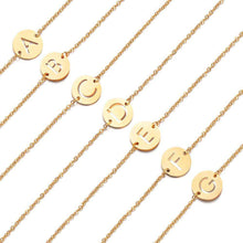 Load image into Gallery viewer, 2019 Stainless Steel A Z 26 English Letter Bracelet Gold Silver Tone Adjustable Name Chain Link Bangle Pulseras Mujer Jewelry - Ole Misc.