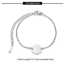 Load image into Gallery viewer, 2019 Stainless Steel A Z 26 English Letter Bracelet Gold Silver Tone Adjustable Name Chain Link Bangle Pulseras Mujer Jewelry - Ole Misc.