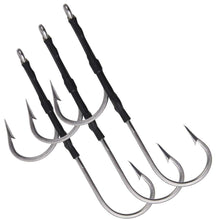 Load image into Gallery viewer, 3pcs Stainless Steel Assist jig fishing Hooks double sharp strong jigging hooks For Sea lure Fishing size 6/0~13/0 - Ole Misc.