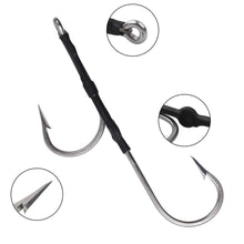 Load image into Gallery viewer, 3pcs Stainless Steel Assist jig fishing Hooks double sharp strong jigging hooks For Sea lure Fishing size 6/0~13/0 - Ole Misc.