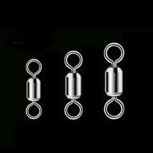 Load image into Gallery viewer, 50pcs Ball Bearing Swivel Solid Ring Fishing Connector Barrel Rolling Swivel Lure Goods For Fishing Sea Fishing Accessories Tool - Ole Misc.