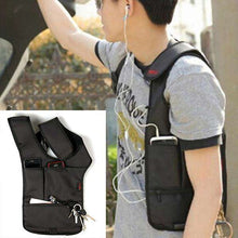 Load image into Gallery viewer, Fashion Mens Anti-theft Phone Package Black Shoulder Bag Hidden Backpack - Ole Misc.