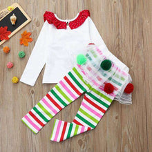 Load image into Gallery viewer, Wonderful Fashion Girls Cute Christmas Infant Toddler Santa Elk Deer Cake Dress 2 Pieces Suits - Ole Misc.