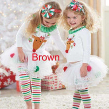 Load image into Gallery viewer, Wonderful Fashion Girls Cute Christmas Infant Toddler Santa Elk Deer Cake Dress 2 Pieces Suits - Ole Misc.
