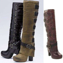 Load image into Gallery viewer, Women Fashion Jackboots Thick Heel Boots Bandage Shoes - Ole Misc.