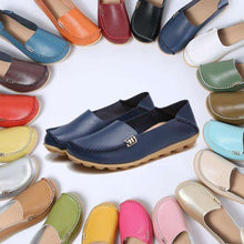 Load image into Gallery viewer, 18 Colors Women's Breathable Soft Leather Loafers Comfort Flats Driving Shoes Indoor Outdoors Slip-on Slippers - Ole Misc.
