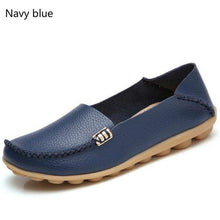 Load image into Gallery viewer, 18 Colors Women's Breathable Soft Leather Loafers Comfort Flats Driving Shoes Indoor Outdoors Slip-on Slippers - Ole Misc.