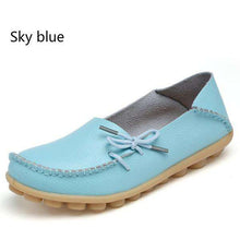 Load image into Gallery viewer, 18 Colors Women's Breathable Soft Leather Loafers Comfort Flats Driving Shoes Indoor Outdoors Slip-on Slippers - Ole Misc.