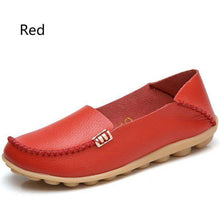 Load image into Gallery viewer, 18 Colors Women's Breathable Soft Leather Loafers Comfort Flats Driving Shoes Indoor Outdoors Slip-on Slippers - Ole Misc.