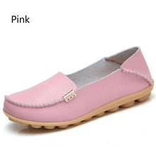 Load image into Gallery viewer, 18 Colors Women's Breathable Soft Leather Loafers Comfort Flats Driving Shoes Indoor Outdoors Slip-on Slippers - Ole Misc.