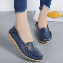 Load image into Gallery viewer, 18 Colors Women's Breathable Soft Leather Loafers Comfort Flats Driving Shoes Indoor Outdoors Slip-on Slippers - Ole Misc.