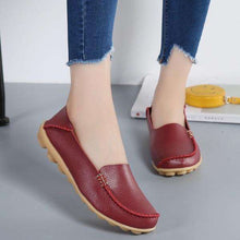 Load image into Gallery viewer, 18 Colors Women's Breathable Soft Leather Loafers Comfort Flats Driving Shoes Indoor Outdoors Slip-on Slippers - Ole Misc.