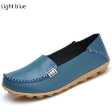 Load image into Gallery viewer, 18 Colors Women's Breathable Soft Leather Loafers Comfort Flats Driving Shoes Indoor Outdoors Slip-on Slippers - Ole Misc.