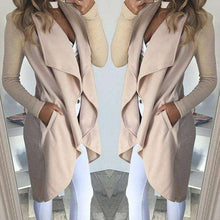 Load image into Gallery viewer, 2018 Spring New Fashion Women Irregular Overcoat  Solid Color Slim Fit Coats and Jackets Casual Long Outerwear Windbreaker - Ole Misc.