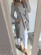 Load image into Gallery viewer, 2018 Spring New Fashion Women Irregular Overcoat  Solid Color Slim Fit Coats and Jackets Casual Long Outerwear Windbreaker - Ole Misc.