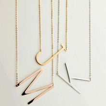 Load image into Gallery viewer, Necklace Super Alphabet Letter Personalization Side Initial - Ole Misc.