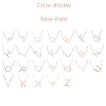 Load image into Gallery viewer, Necklace Super Alphabet Letter Personalization Side Initial - Ole Misc.