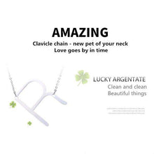 Load image into Gallery viewer, Necklace Super Alphabet Letter Personalization Side Initial - Ole Misc.