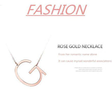 Load image into Gallery viewer, Necklace Super Alphabet Letter Personalization Side Initial - Ole Misc.