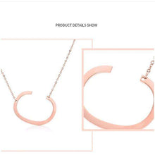 Load image into Gallery viewer, Necklace Super Alphabet Letter Personalization Side Initial - Ole Misc.