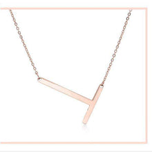 Load image into Gallery viewer, Necklace Super Alphabet Letter Personalization Side Initial - Ole Misc.