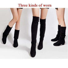 Load image into Gallery viewer, New Women's Fashion Over Knee High Boot Lace Up Sexy Stretch Slim Thigh High Heel Long Thigh Boots Shoes - Ole Misc.