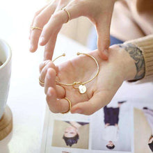 Load image into Gallery viewer, European and American fashion Knot Bracelet with letters personalized initial heart - Ole Misc.