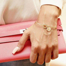 Load image into Gallery viewer, European and American fashion Knot Bracelet with letters personalized initial heart - Ole Misc.