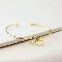 Load image into Gallery viewer, European and American fashion Knot Bracelet with letters personalized initial heart - Ole Misc.