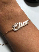 Load image into Gallery viewer, Personalized Custom Name Bracelet Charms Handmade Women Kids Jewelry Engraved Handwriting Signature Love Message Customized Gift - Ole Misc.